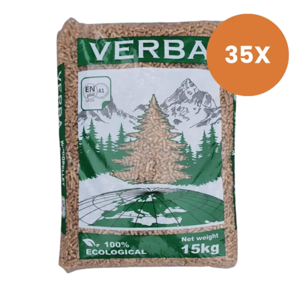 Verba pellet korrels 35 zakken a 15 kg ENplus a1