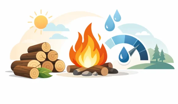 Leña con baja humedad: calor que rinde más