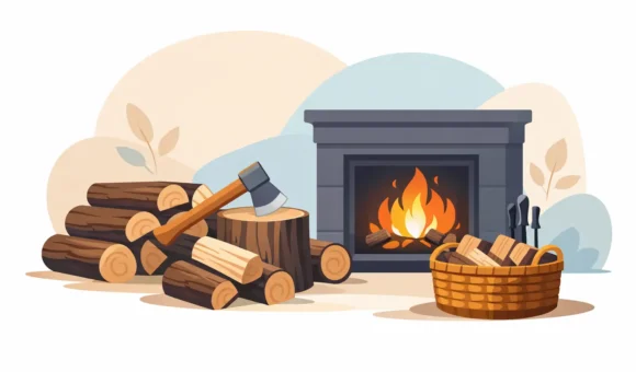Leña seca para chimenea: qué comprar