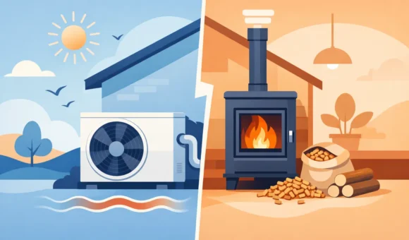 Bomba de calor vs pellets: qué conviene más
