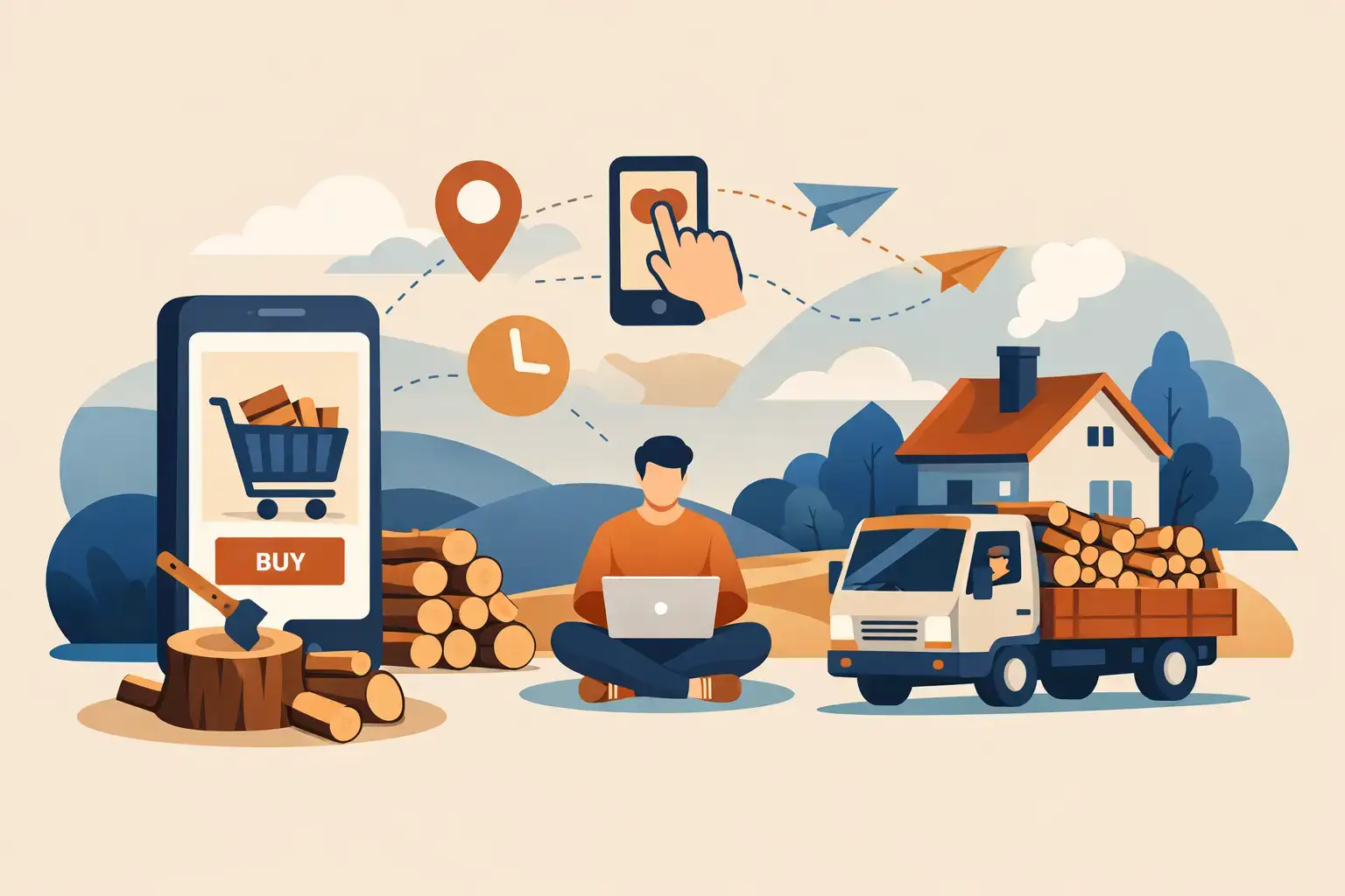 Leña a domicilio online: compra sin fallar