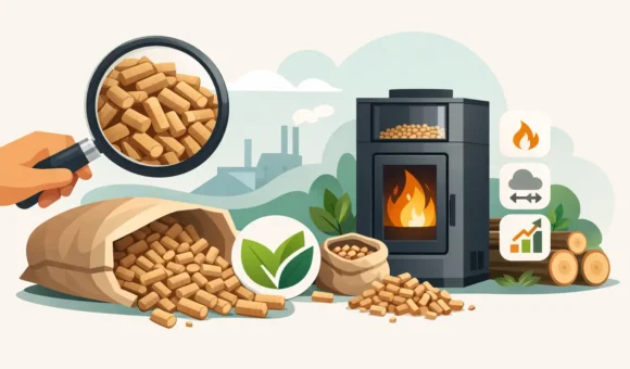 Pellets certificados para estufa: qué mirar
