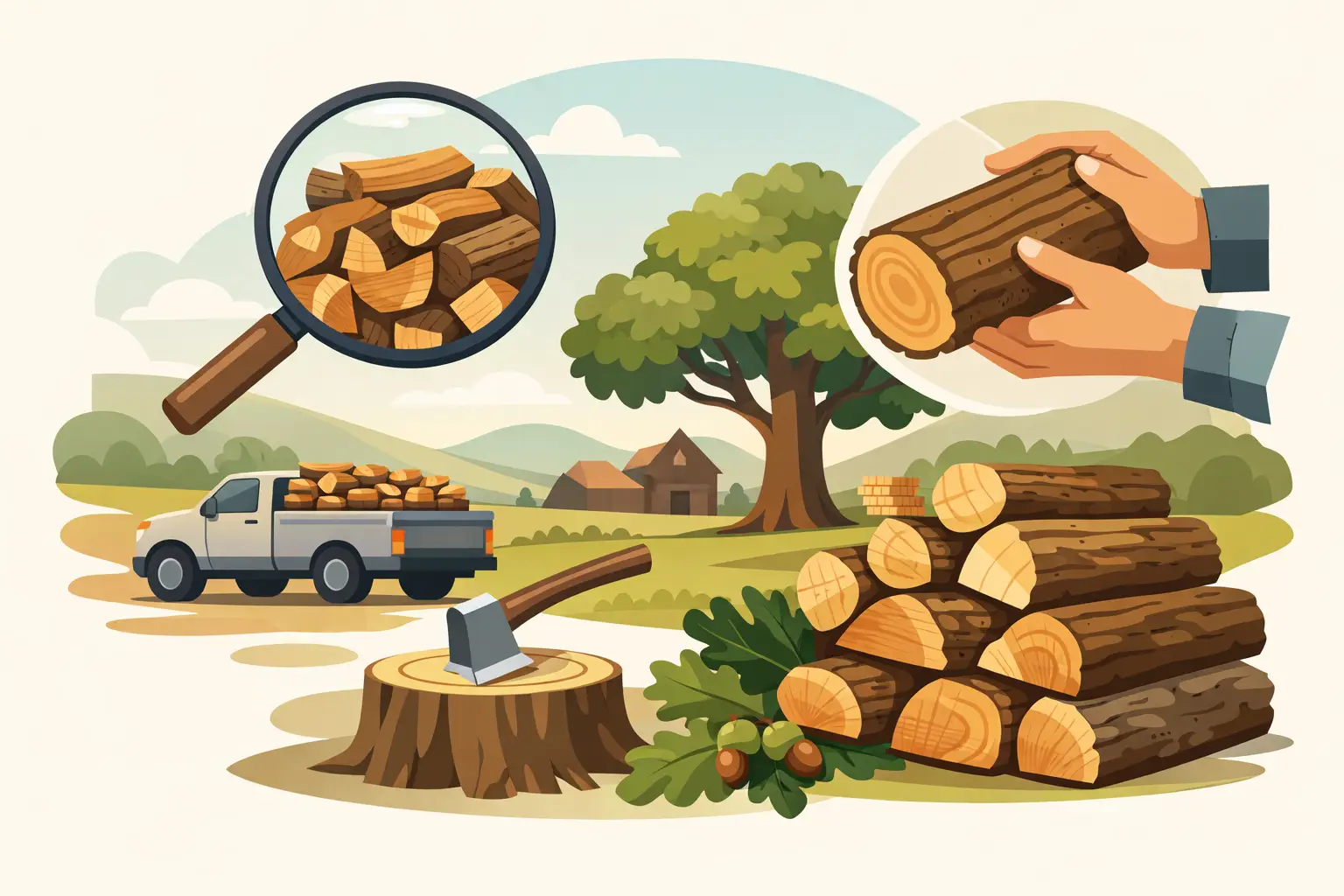 Guía para comprar leña de encina - rfflinkfirewood.com Guía para comprar leña de encina